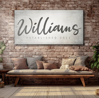 Family Name Sign IV by Tailored Canvases
