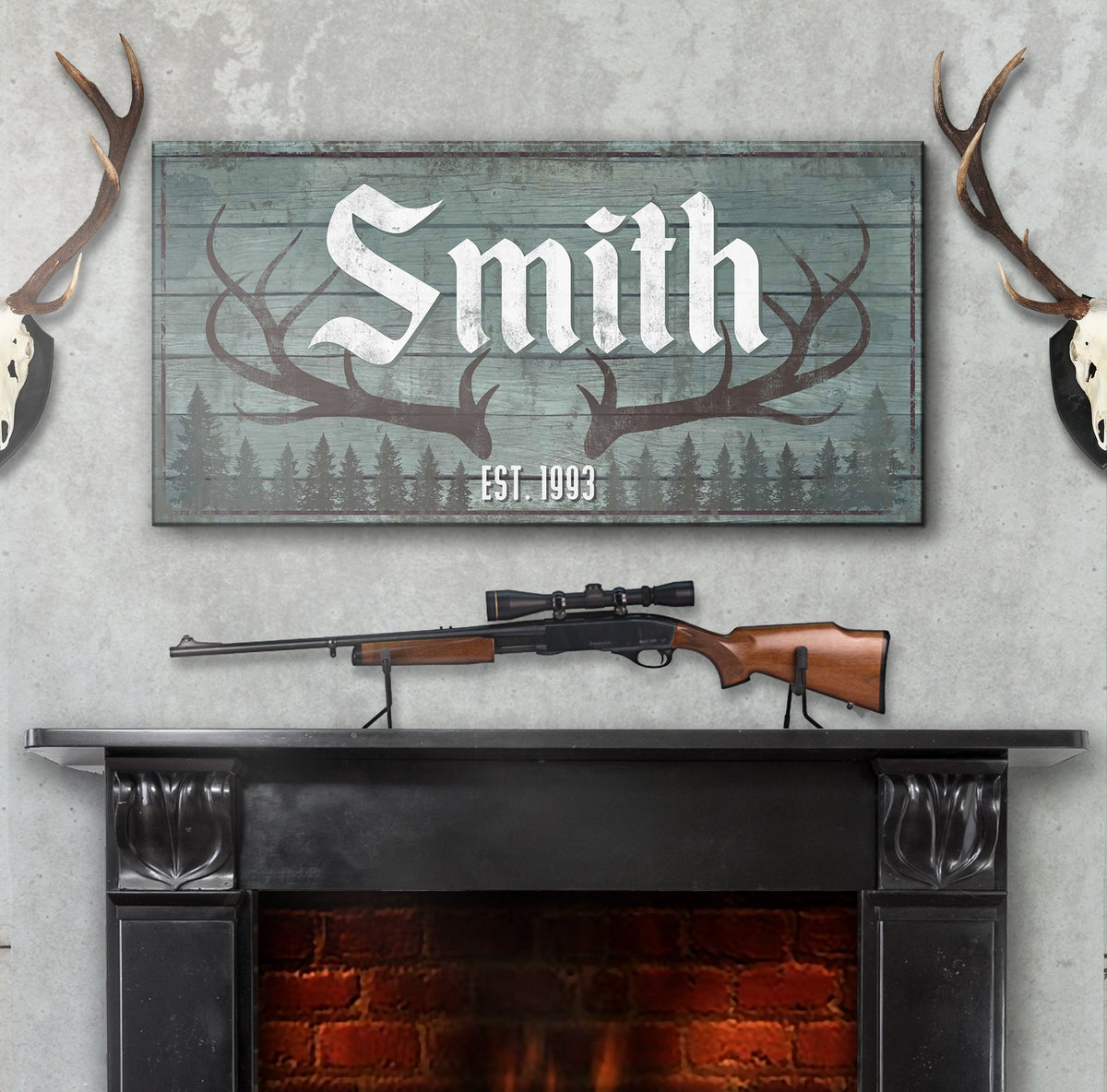 RUSTIC FAMILY ANTLER -LP1 by Tailored Canvases