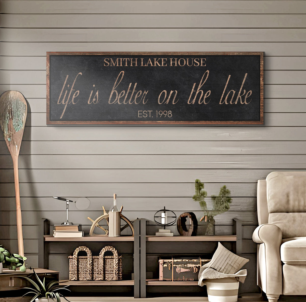 Life Is Better On The Lake Sign by Tailored Canvases
