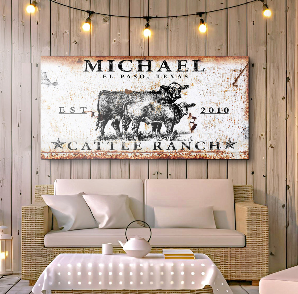 Cattle Ranch Sign II by Tailored Canvases