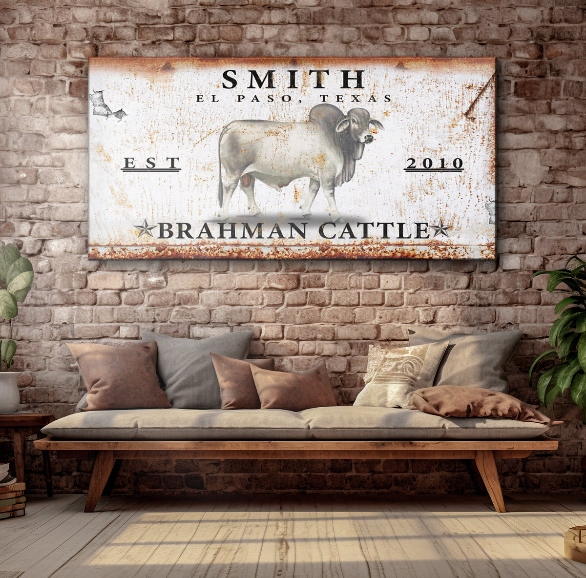 Brahman Cattle Sign III by Tailored Canvases