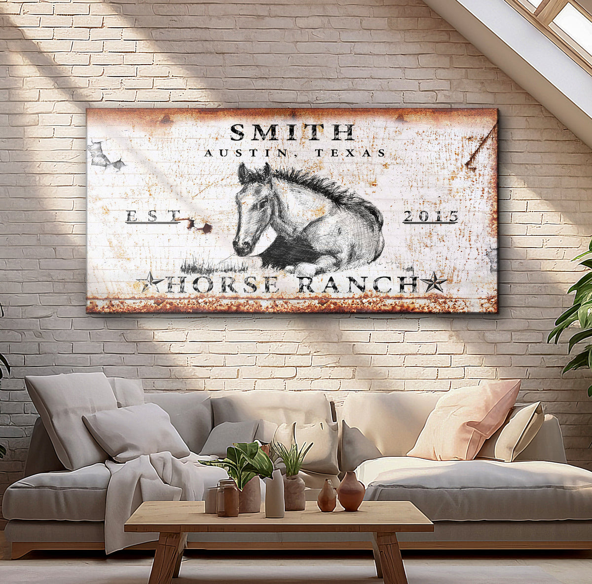 Rustic Horse Ranch Sign IV by Tailored Canvases