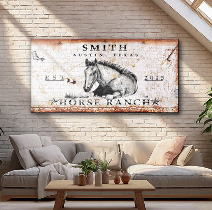 Rustic Horse Ranch Sign IV by Tailored Canvases