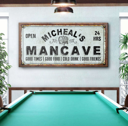 Man Cave Sign by Tailored Canvases