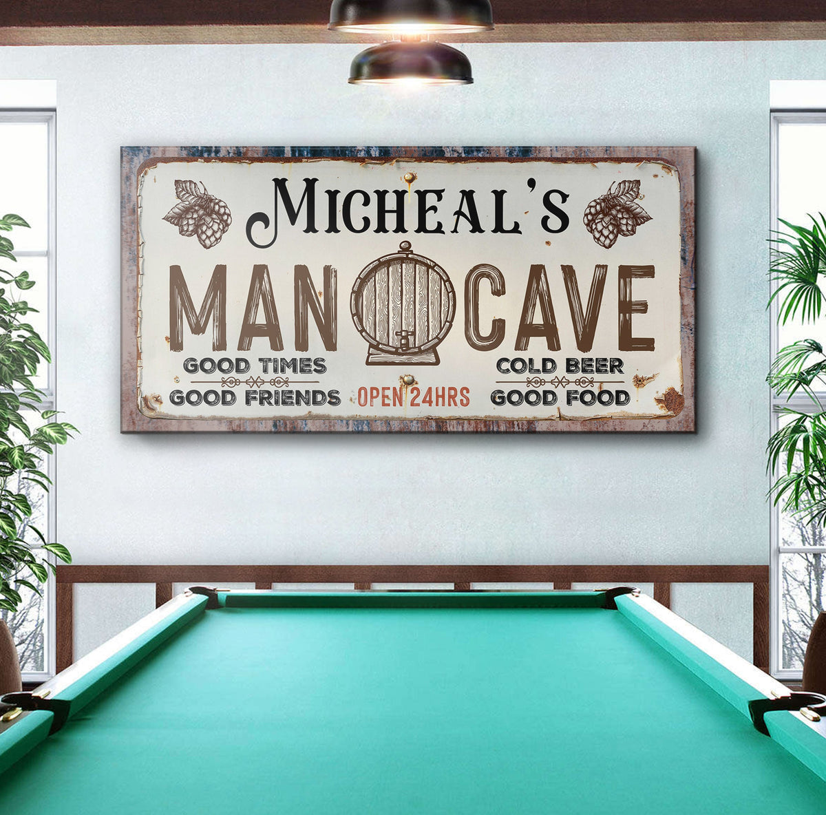 Man Cave Sign III by Tailored Canvases