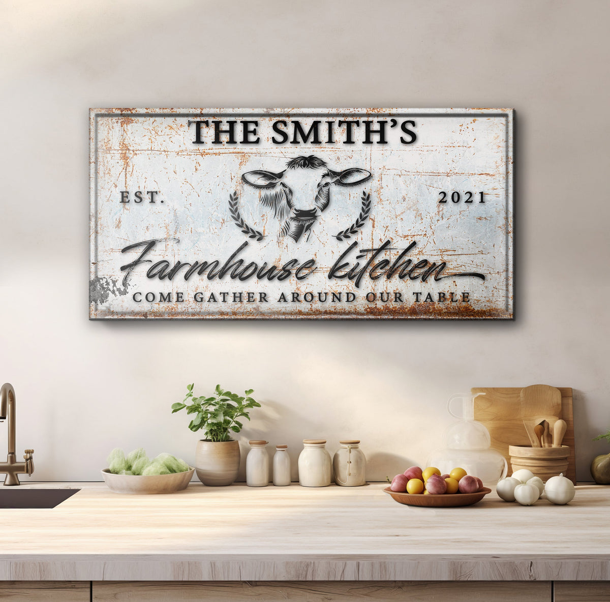 Farmhouse Kitchen Sign by Tailored Canvases