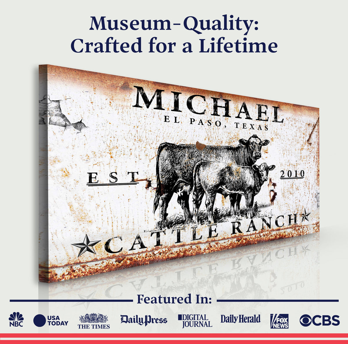Cattle Ranch Sign II by Tailored Canvases
