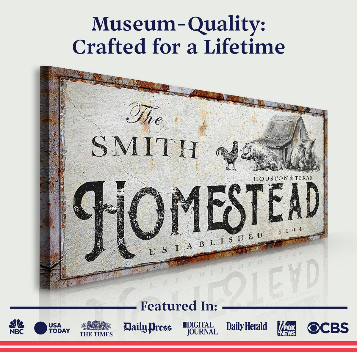 Homestead Sign by Tailored Canvases