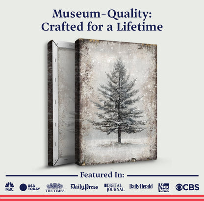 Vintage Christmas Tree Wall Art with Free Christmas Recipe Book by Tailored Canvases