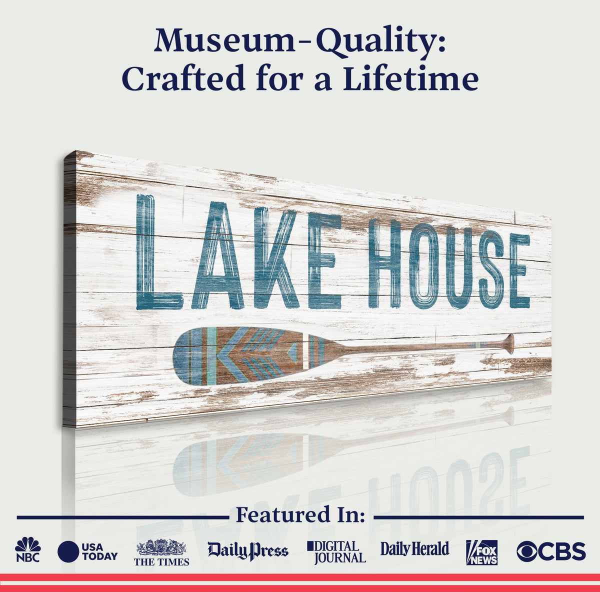 Lake House Coastal Sign II by Tailored Canvases