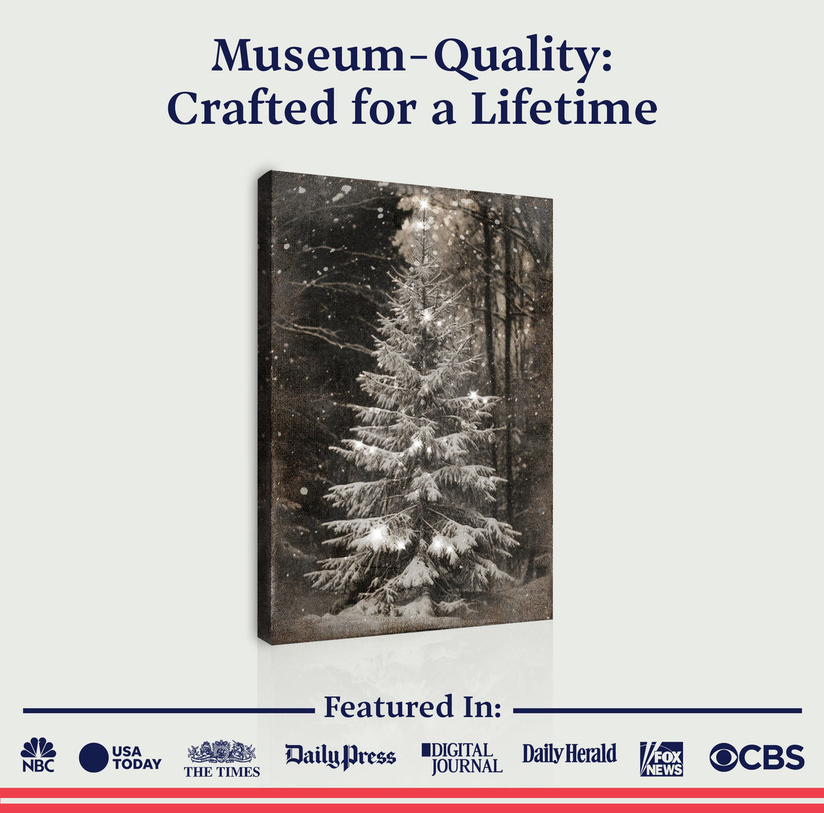 Vintage Christmas Tree Wall Art by Tailored Canvases
