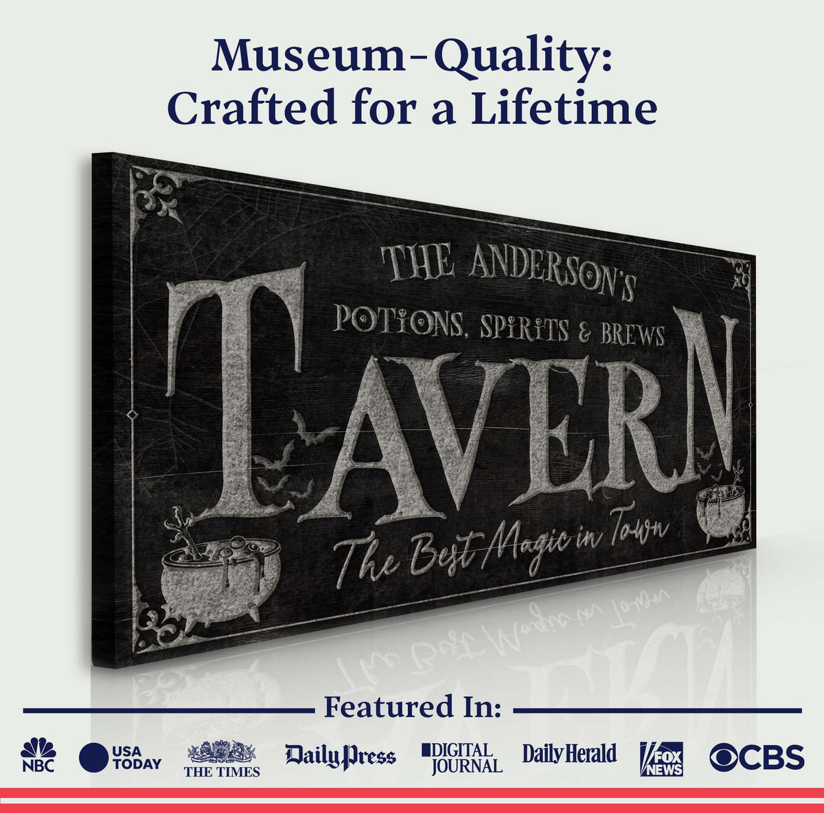 Potions, Spirits & Brews Tavern Halloween Sign by Tailored Canvases