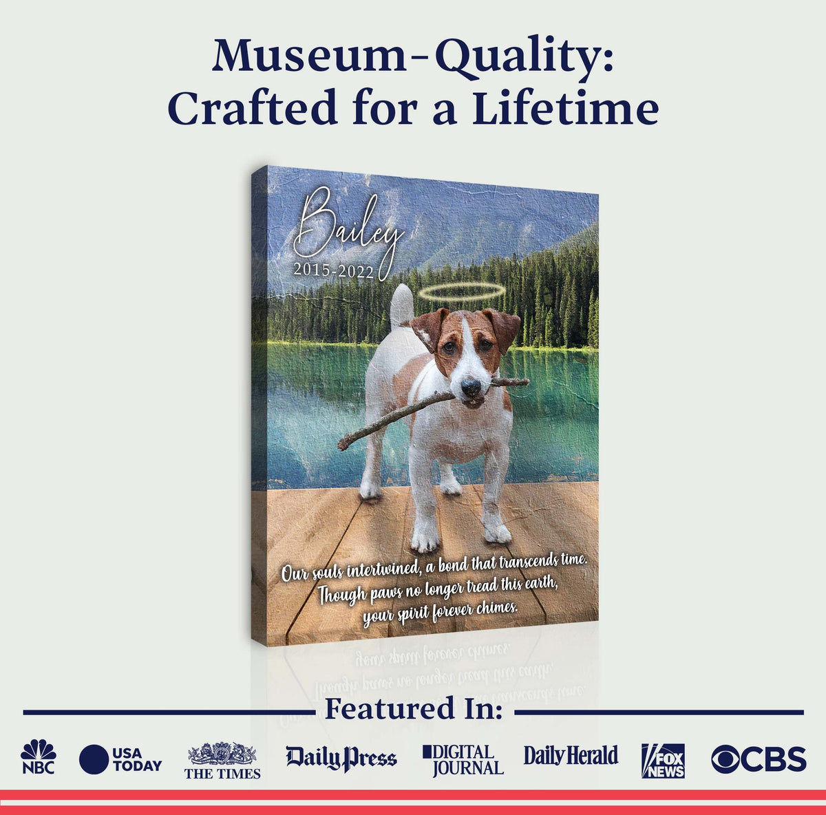 Pet Memorial Sign A Bond That Transcends Time by Tailored Canvases