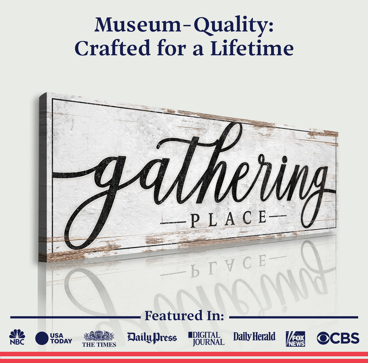 Gathering Place Kitchen Sign Decor | Dining Room Canvas Wall Art | Thanksgiving Sign Wall Art | Kitchen Wall Decor | Living Room Wall Decor by Tailored Canvases