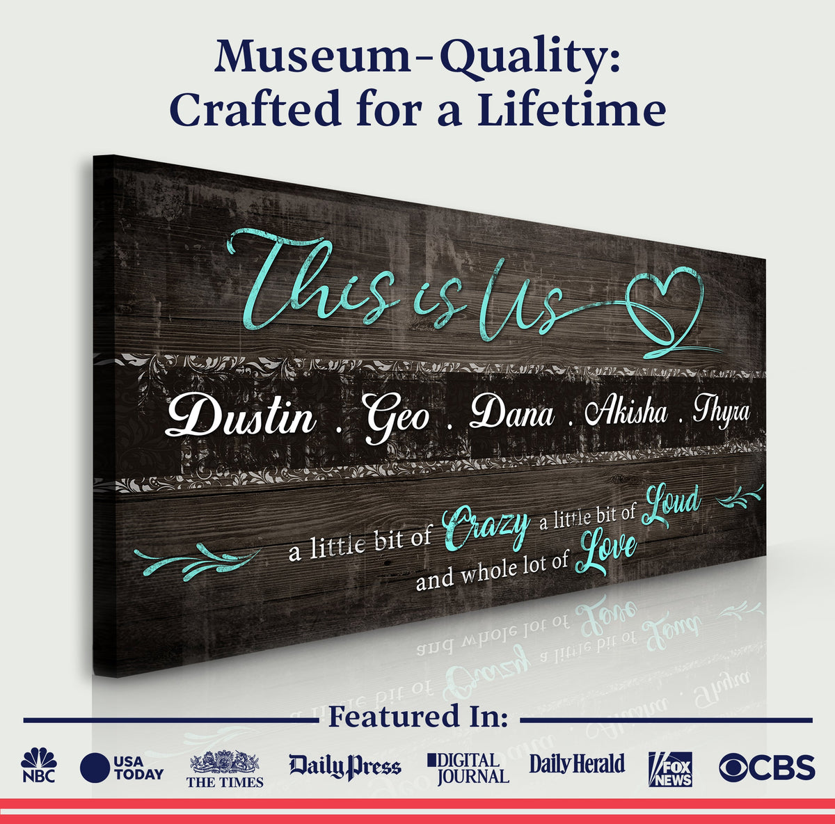 This is Us Family Sign by Tailored Canvases