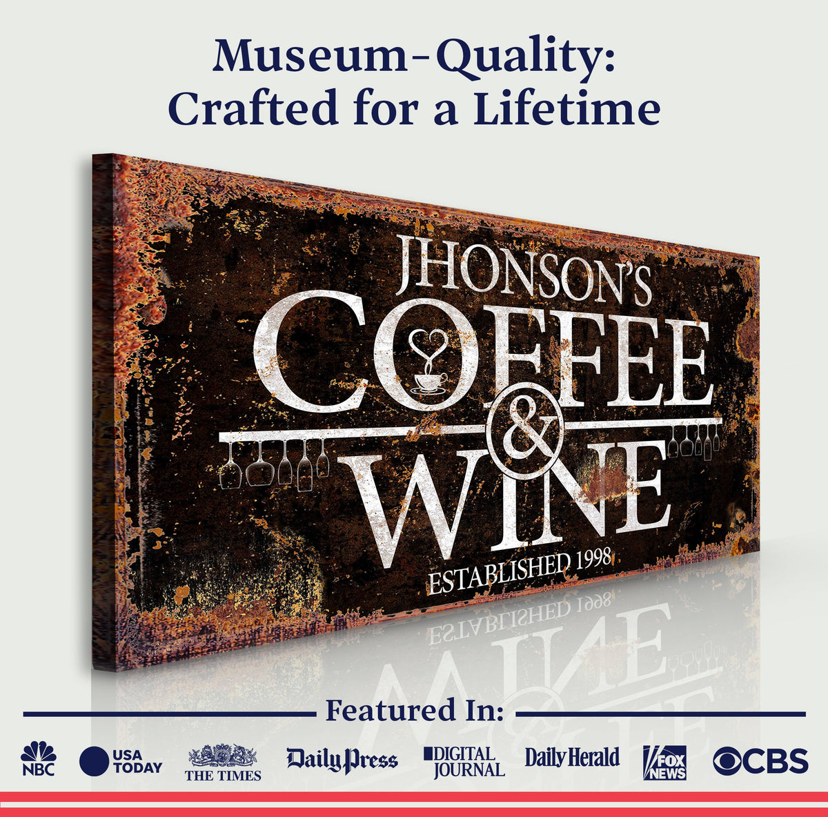 Coffee and Wine Sign III by Tailored Canvases
