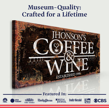 Coffee and Wine Sign III by Tailored Canvases