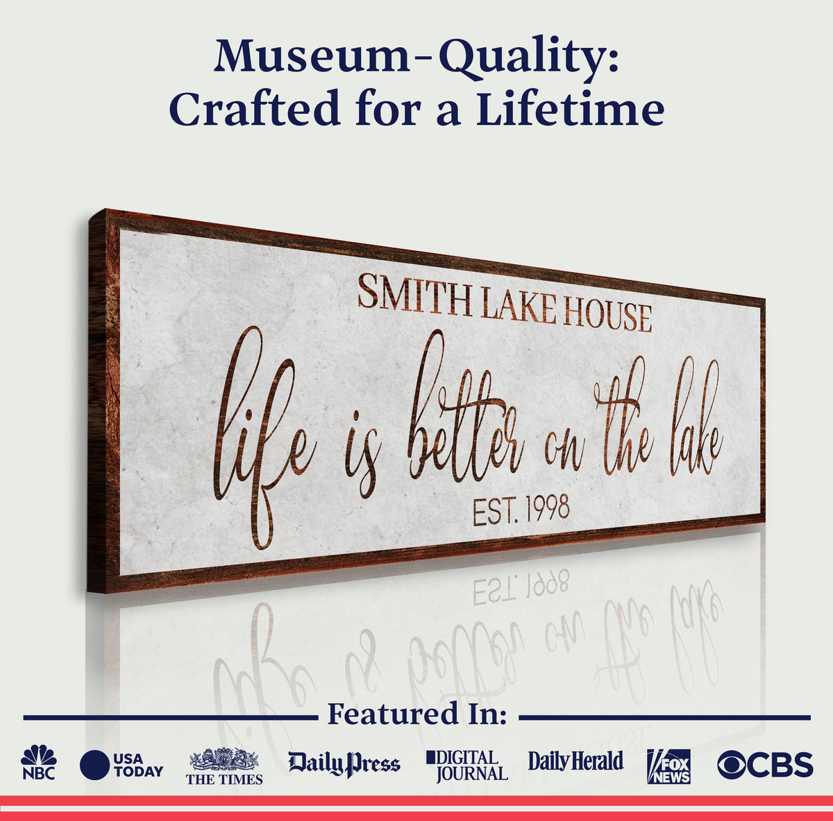 Life Is Better On The Lake Sign II by Tailored Canvases
