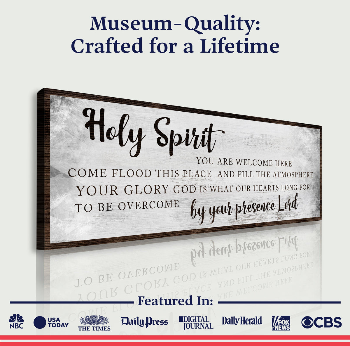 Holy Spirit You Are Welcome Here Sign by Tailored Canvases
