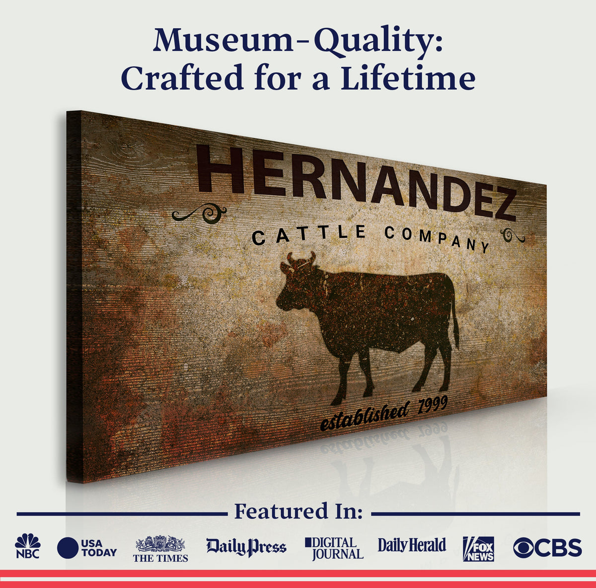 Cattle Company Sign by Tailored Canvases