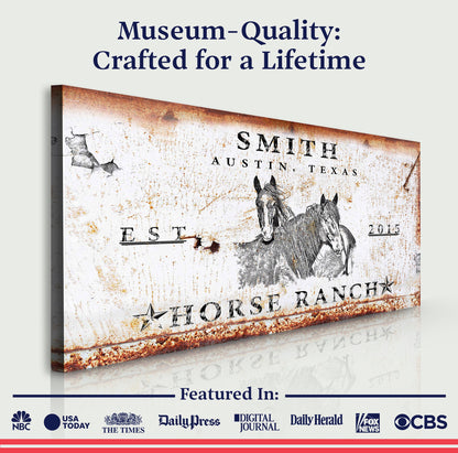 Rustic Horse Ranch Sign III by Tailored Canvases