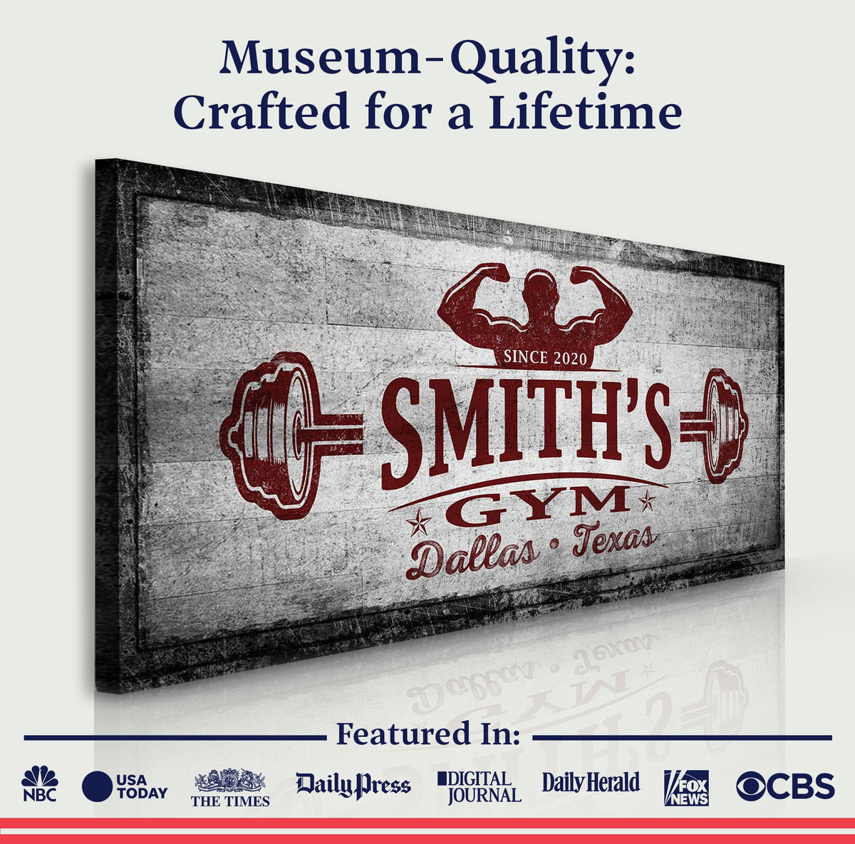Gym Sign VI by Tailored Canvases