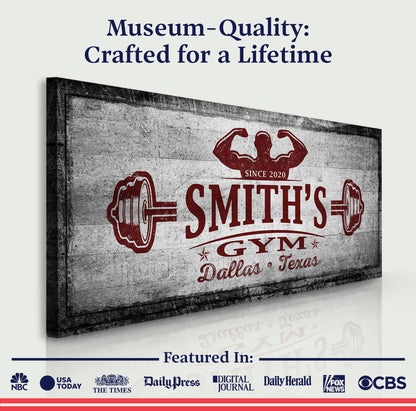 Gym Sign VI by Tailored Canvases