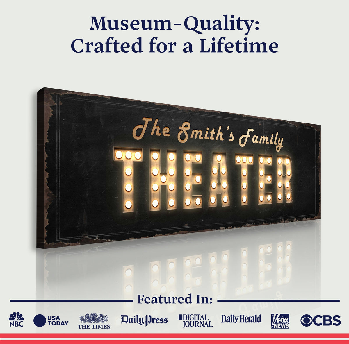 Theater Sign by Tailored Canvases