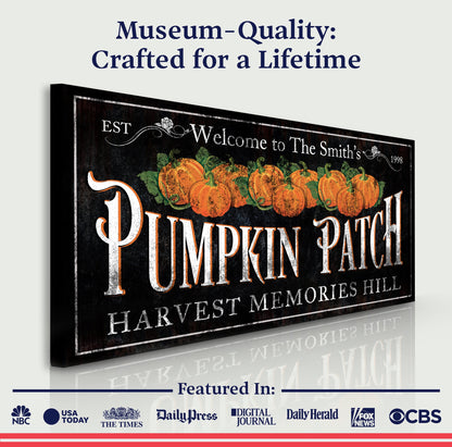 Personalized Pumpkin Patch Sign IX by Tailored Canvases