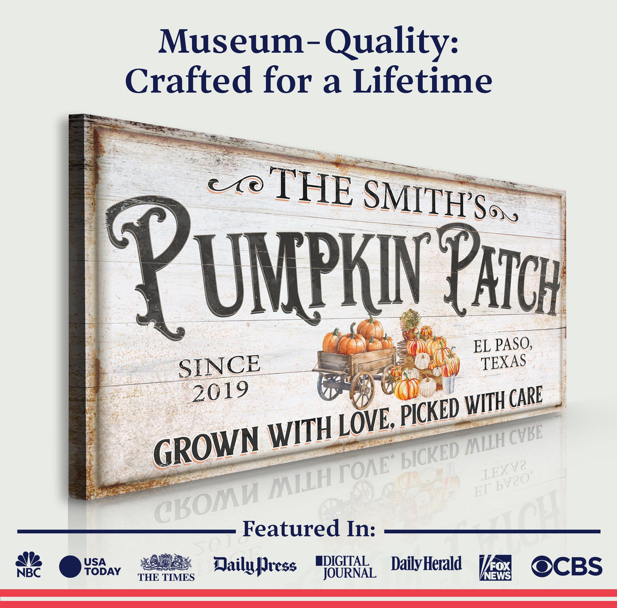 Personalized Pumpkin Patch Sign VII by Tailored Canvases