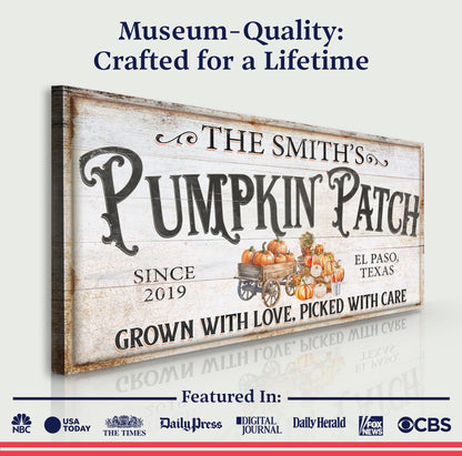 Personalized Pumpkin Patch Sign VII by Tailored Canvases