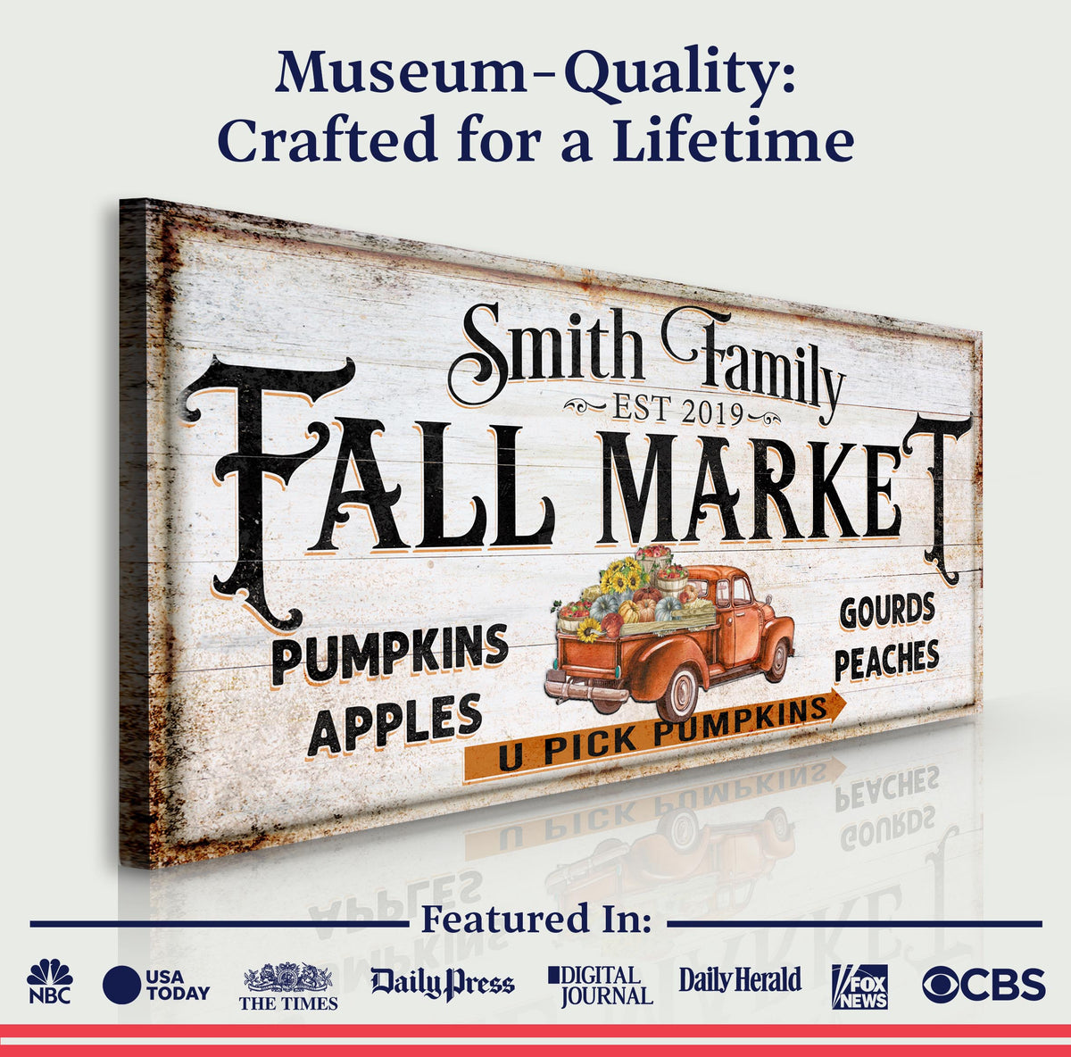 Fall Market Pumpkin Patch Sign by Tailored Canvases