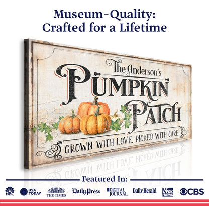 Personalized Pumpkin Patch Sign III by Tailored Canvases