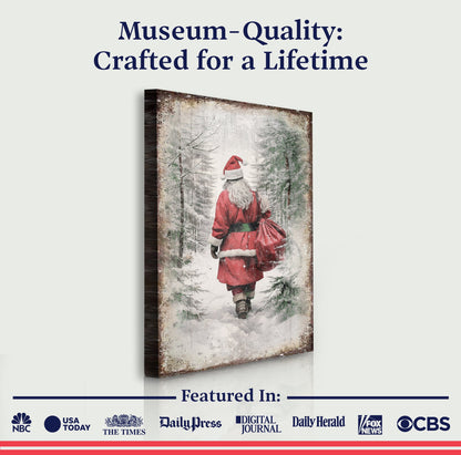 Vintage Christmas Santa Claus Wall Art V by Tailored Canvases