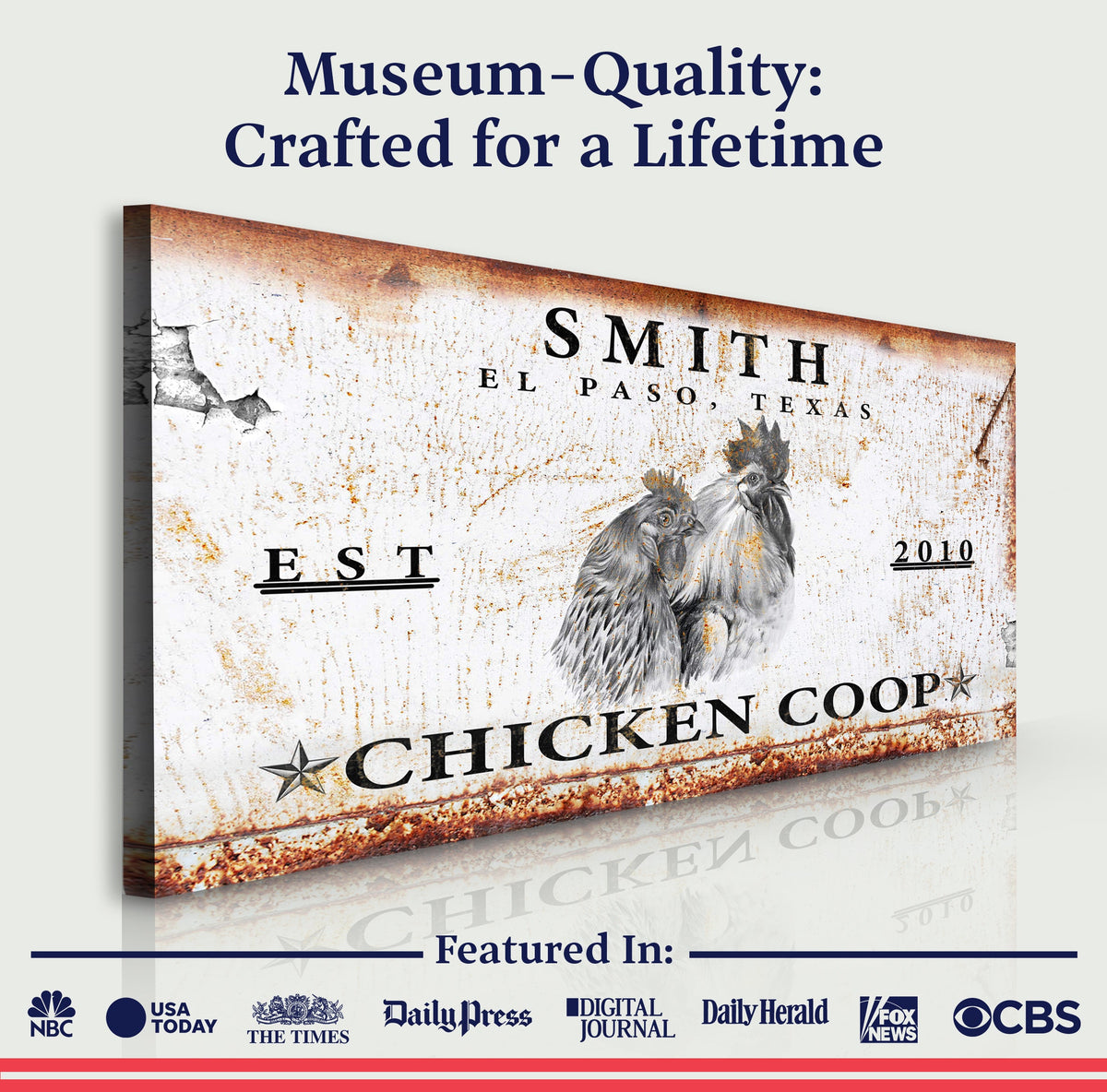 Chicken Coop Sign V by Tailored Canvases