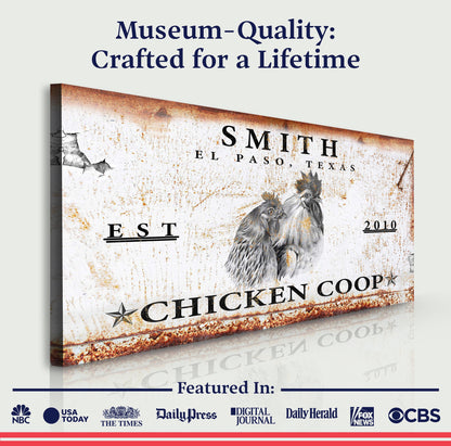 Chicken Coop Sign V by Tailored Canvases