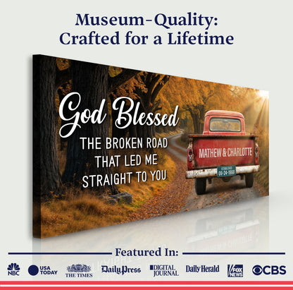 Custom Vintage Truck Couple Sign II by Tailored Canvases