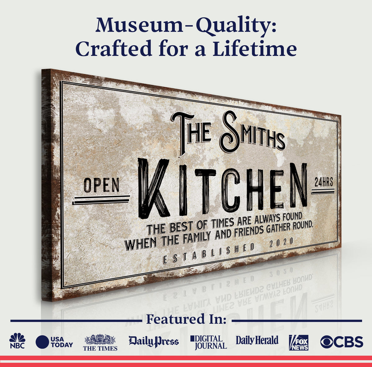 Family Kitchen Sign by Tailored Canvases