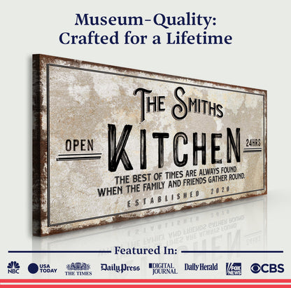 Family Kitchen Sign by Tailored Canvases