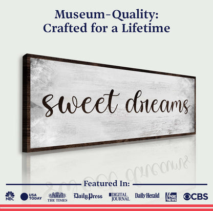 Sweet Dreams Bedroom Grunge Sign by Tailored Canvases