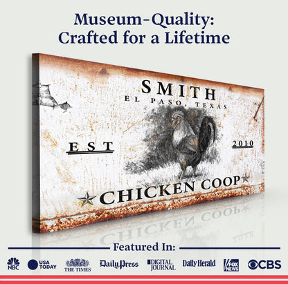 Chicken Coop Sign VI by Tailored Canvases