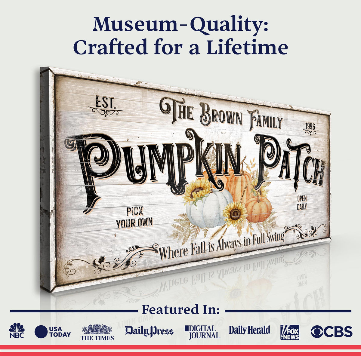 Personalized Pumpkin Patch Sign V by Tailored Canvases