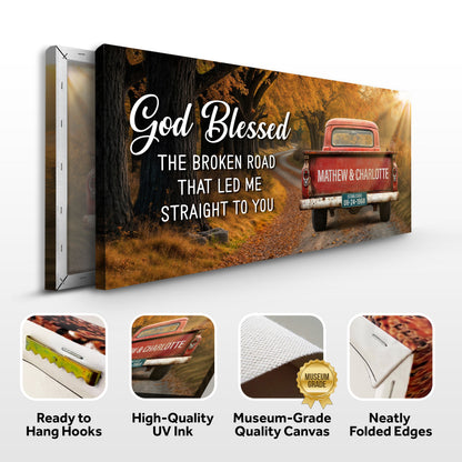 Custom Vintage Truck Couple Sign II by Tailored Canvases