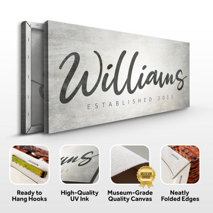 Family Name Sign IV by Tailored Canvases