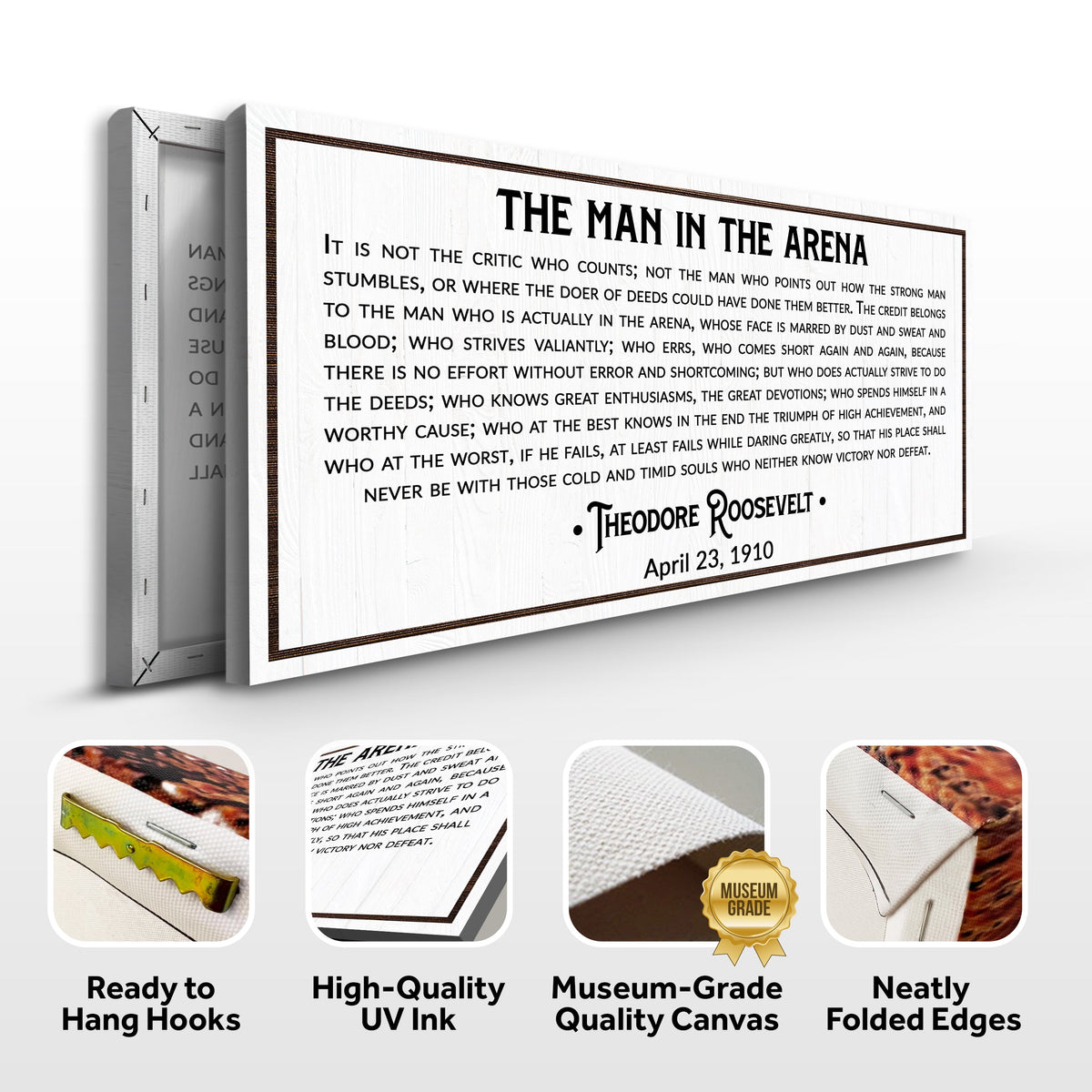 The Man In The Arena Sign VIII by Tailored Canvases