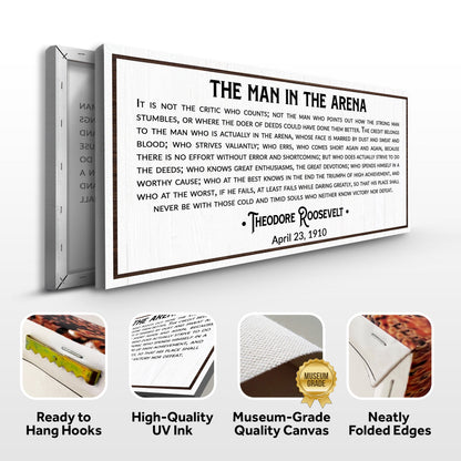 The Man In The Arena Sign VIII by Tailored Canvases