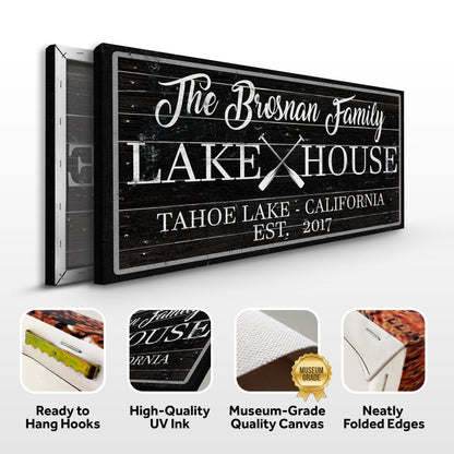 Family Lake House Paddle Sign II by Tailored Canvases