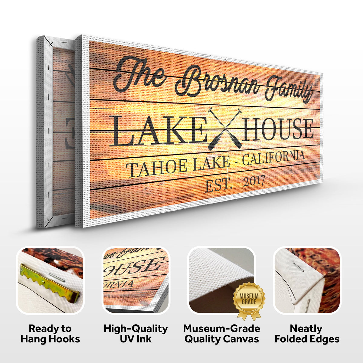 Family Lake House Paddle Sign III by Tailored Canvases