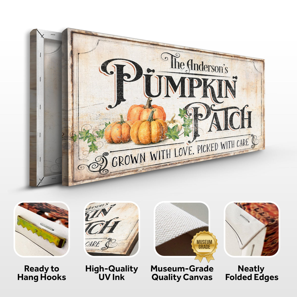 Personalized Pumpkin Patch Sign III by Tailored Canvases