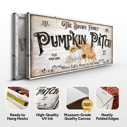 Personalized Pumpkin Patch Sign V by Tailored Canvases